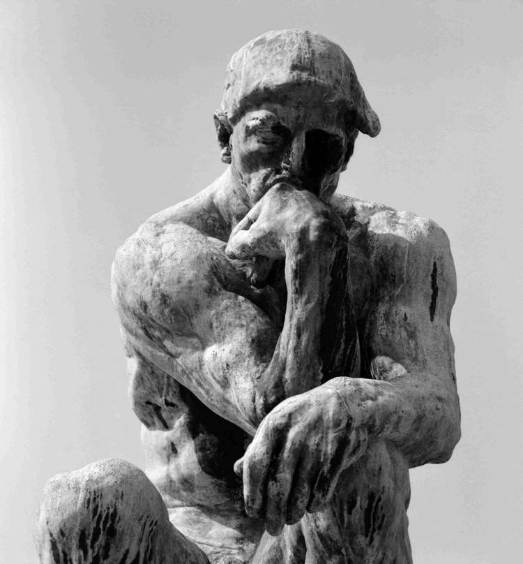 "The Thinker" by Auguste Rodin. Bob asked me to write a post on his blog at 