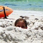 Kates buried at the beach