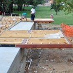 floor joist framing and HVAC at cantilevers