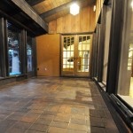 Playroom Interior with brick paver floor
