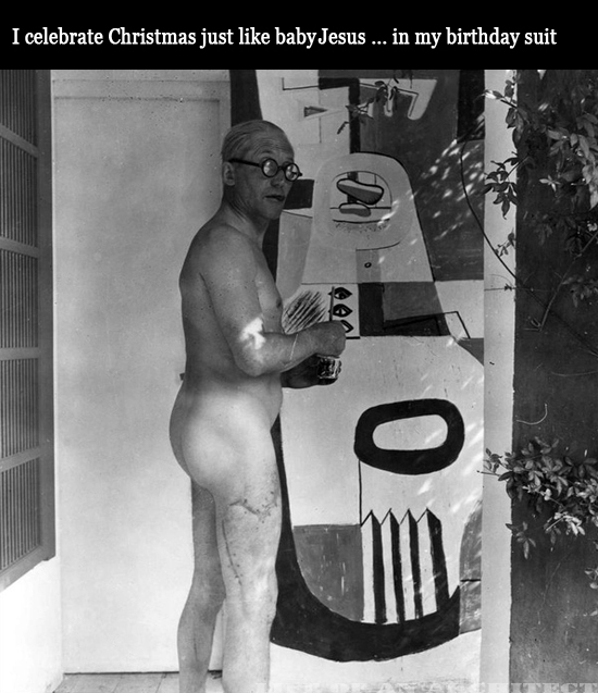 Architect Le Corbusier naked