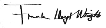 Frank Lloyd Wright signature