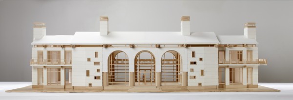 final front elevation photo of architectural model