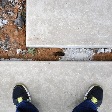 concrete pads plan view