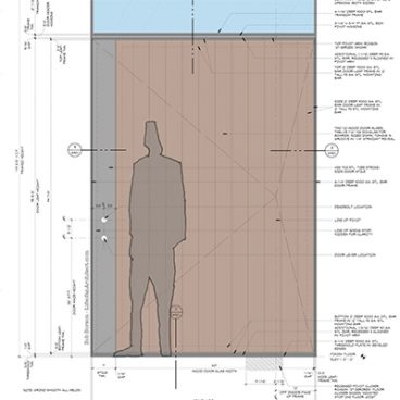 off center pivot door detail