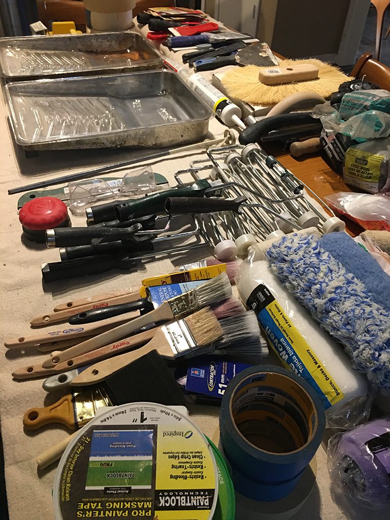 All the painting supplies