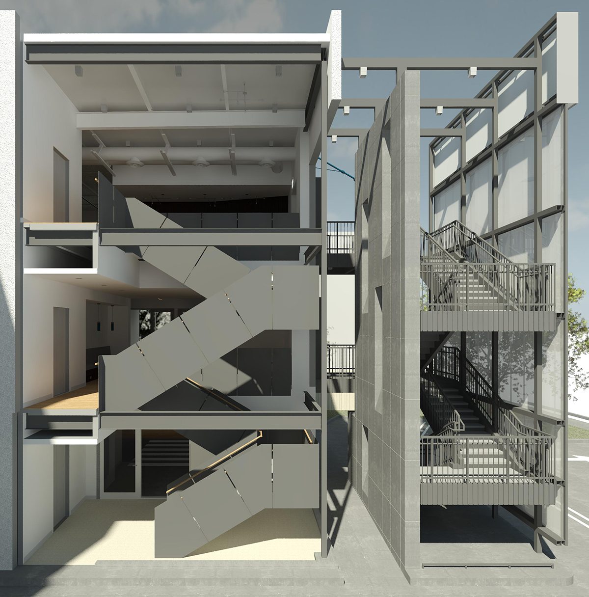 Interior Stairwell Design + Graphics | Life of an Architect