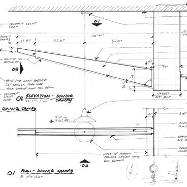 Dining Room Canopy Light Detail by Scott Case