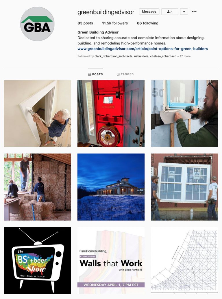 Best Construction Instagram Accounts Green Building Advisor