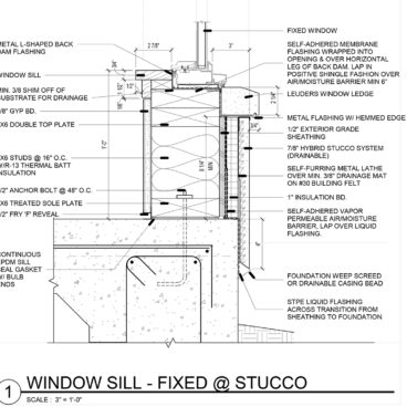Window Detail and Project Specifications