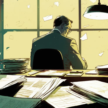 a great employee sitting at a desk