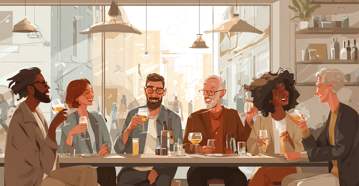 Dinner & Drinks wIth Friends: Being Social