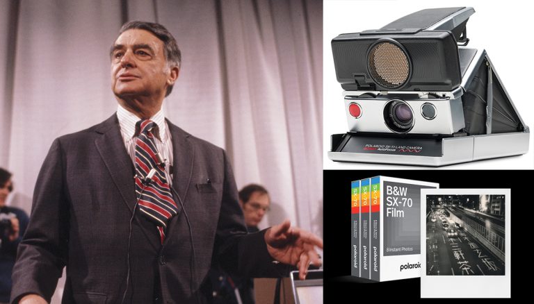 Edwin Land, Polaroid SX-70 Sonar Camera & SX-70 B/W Film Packs