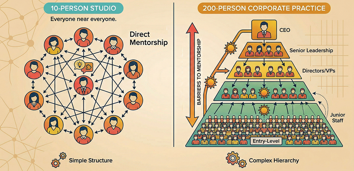 Mentorship Issues created by firm size Mentorship Issues created by firm size
