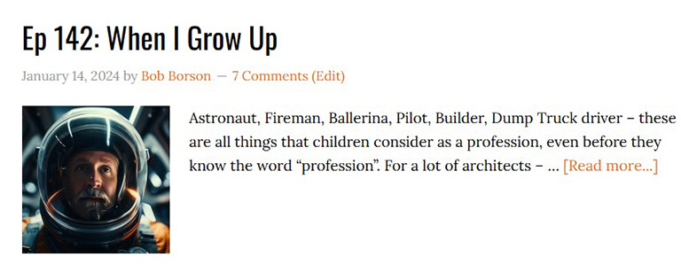 Life of an Architect Ep 142 When I Grow Up