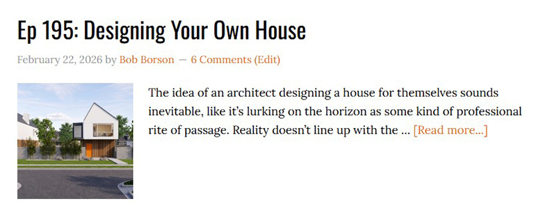 Life of an Architect Ep 195 Designing Your Own House