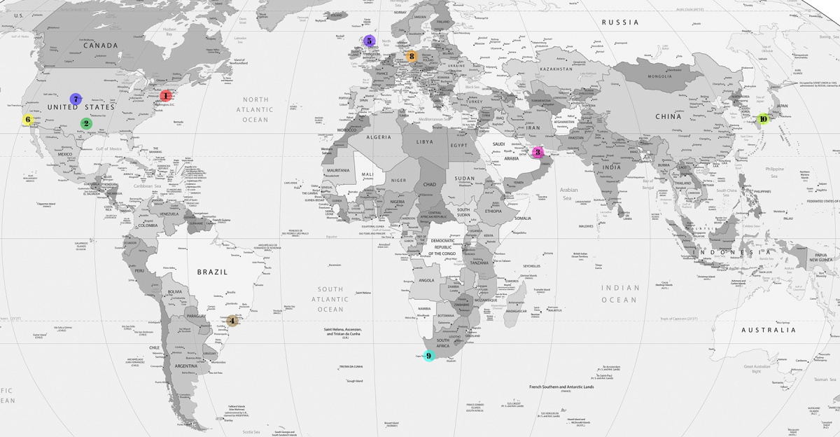 Museums to see before you die world map