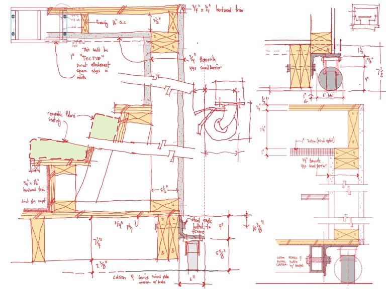 Rolling Banquette SKetch Detail by Bob Borson - Work to Your Own Standard