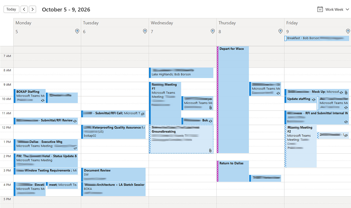 Schedules - Who Owns Your Time - Bob Borson's Schedule October 5th 2026